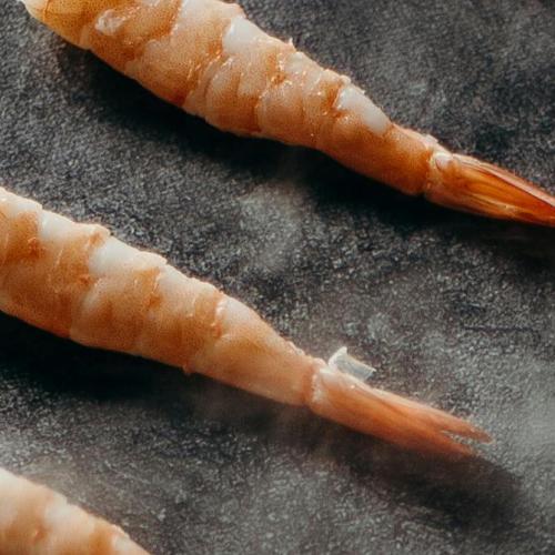 Headless cooked shrimp