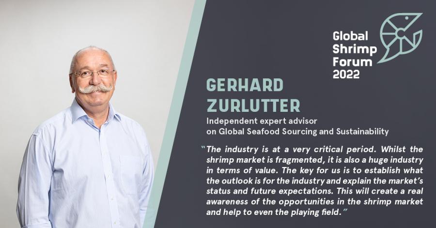 Gerhard Zurlutter chairs the Market and Retail Outlook at the 2022 Global Shrimp Forum