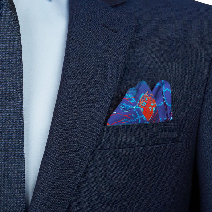 A pocket square in a jacket pocket