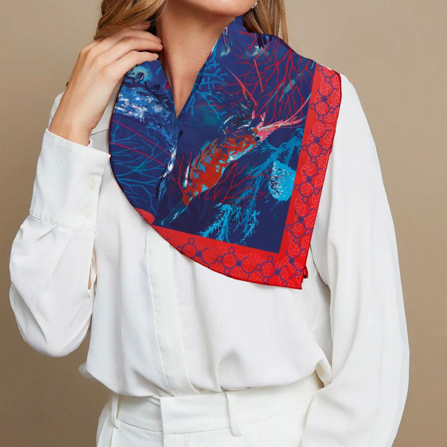 A woman wearing a shawl